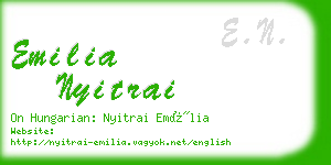 emilia nyitrai business card